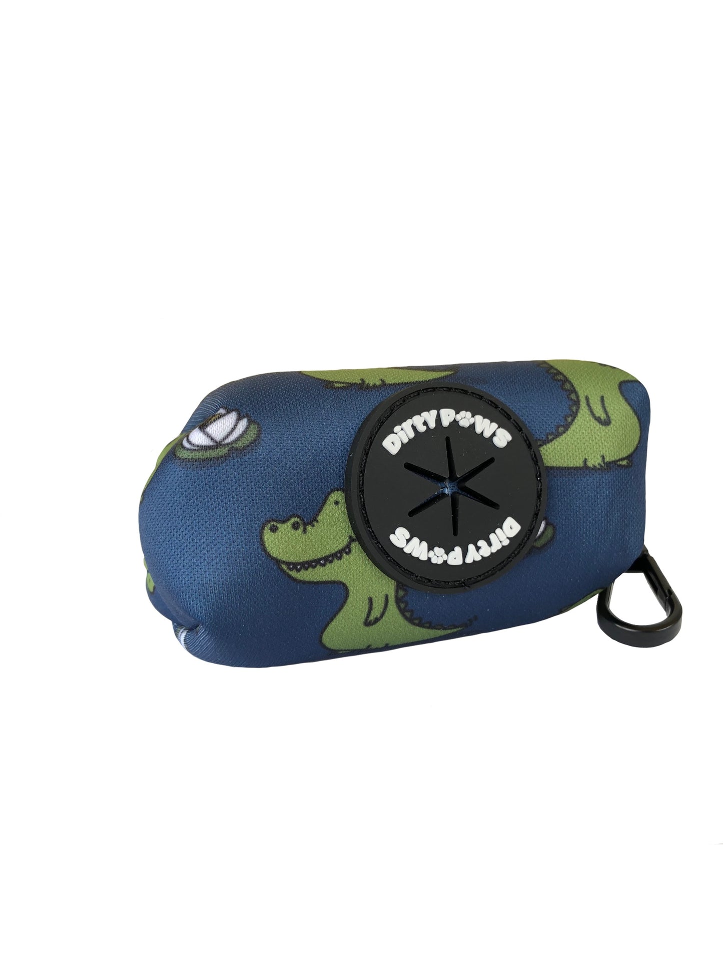 alligator blue and green dog waste bag poo bag holder