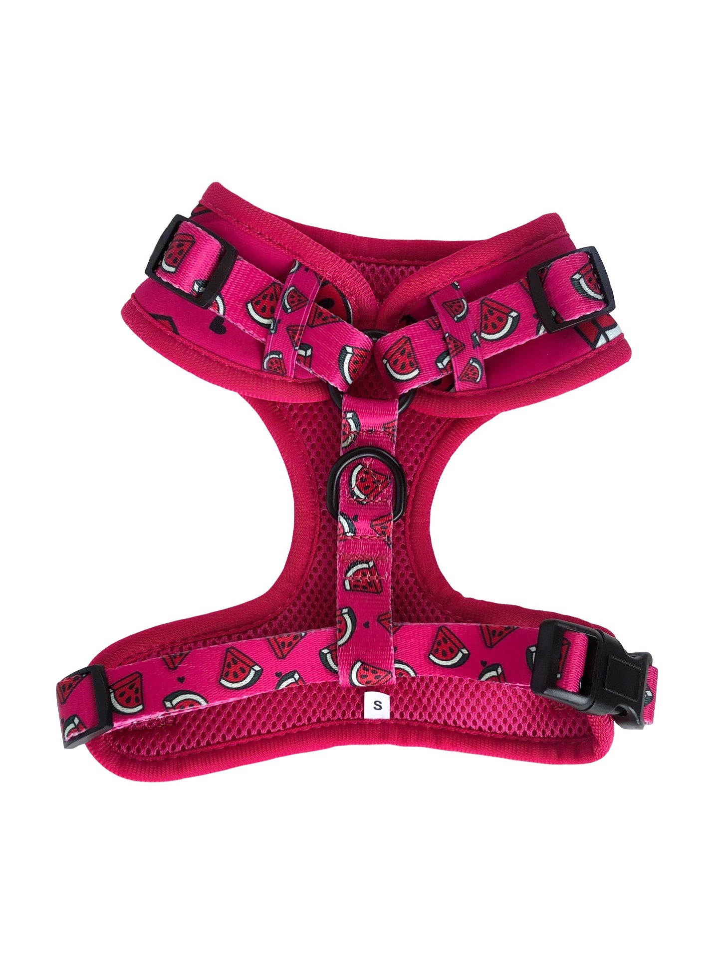 pink fun summer watermelon print dog harness 