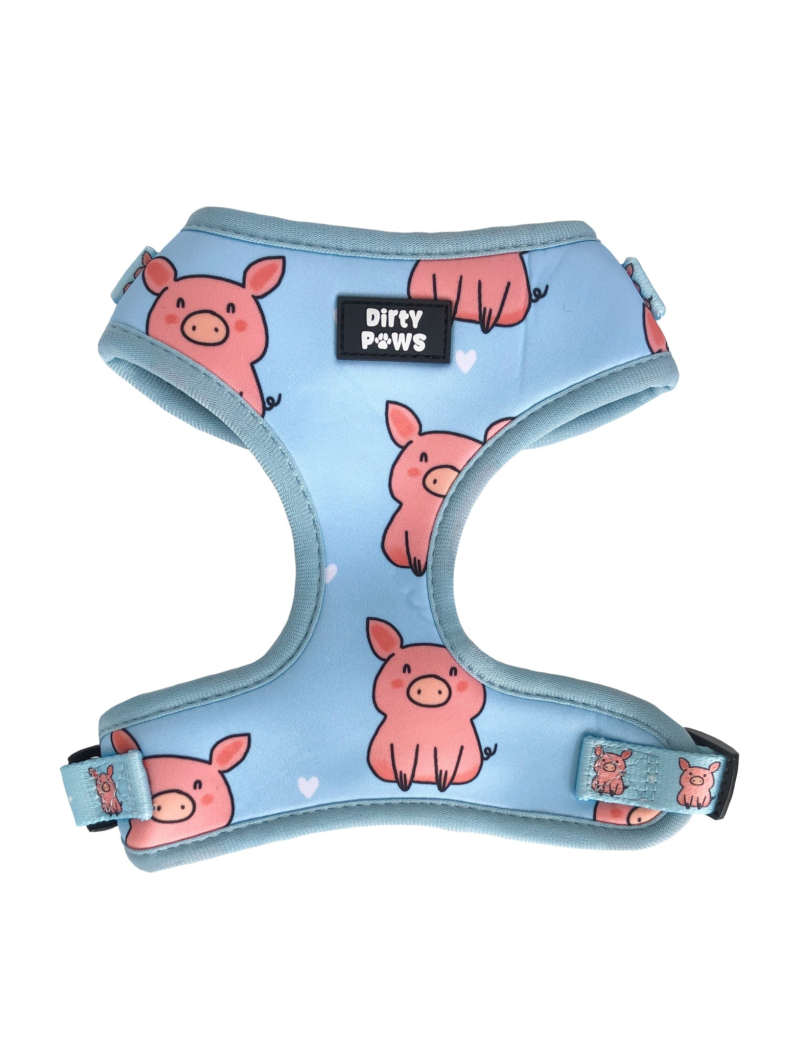 light blue pink cute pig style dog harness 